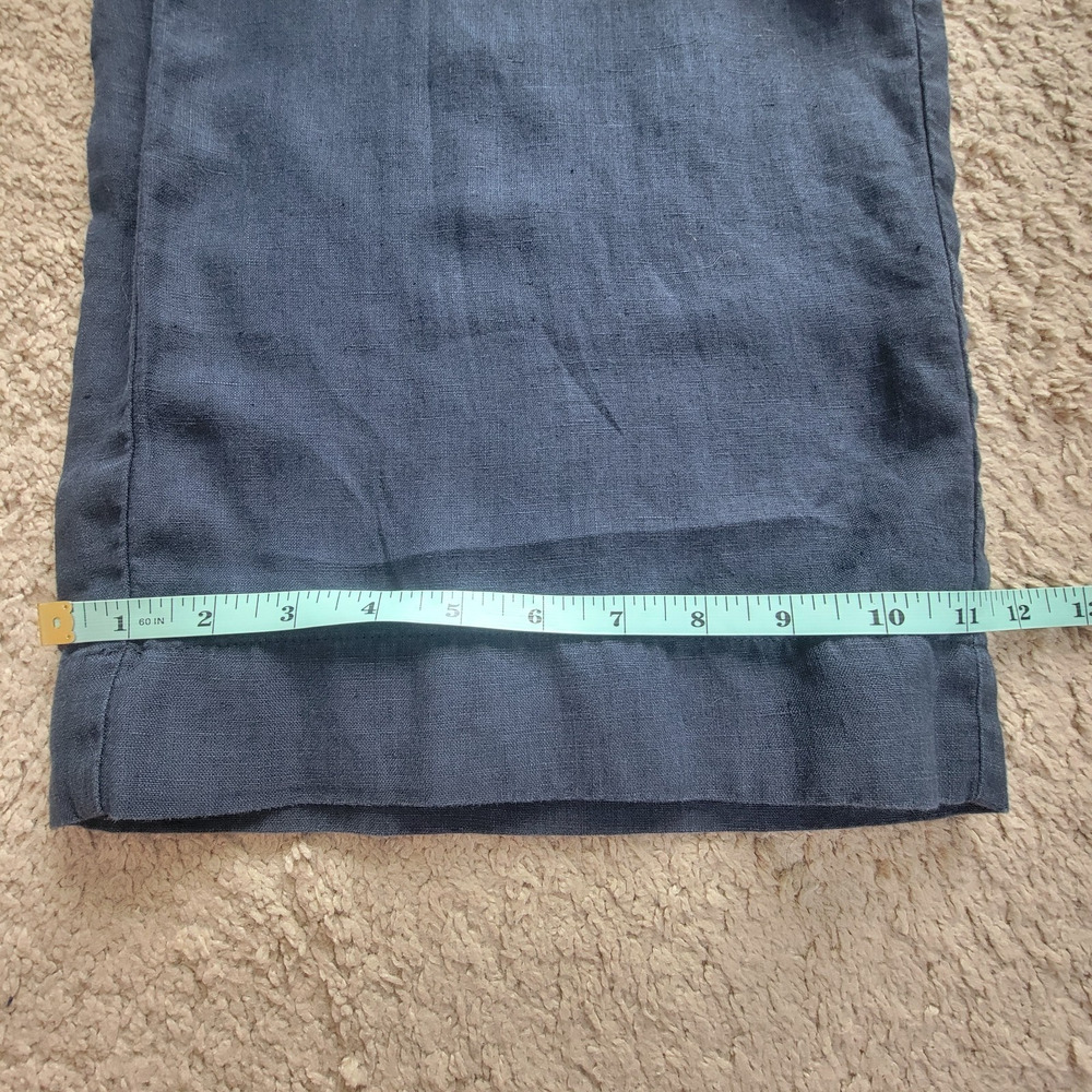 J. Jill Love Linen XL Wide Leg Side Zip Ankle Pants Navy - Picture 8 of 14